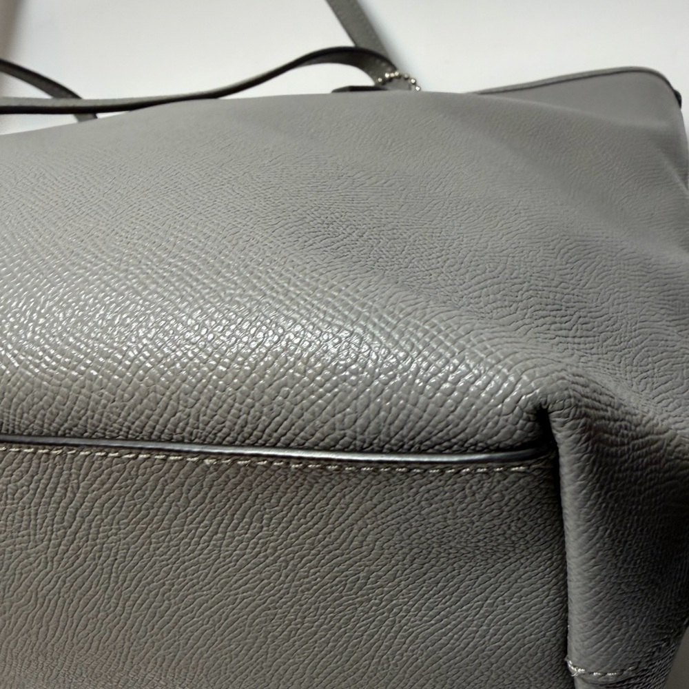 Coach City Zip Tote Grey Crossgrain Leather #58846 Work Bag - Picture 11 of 11